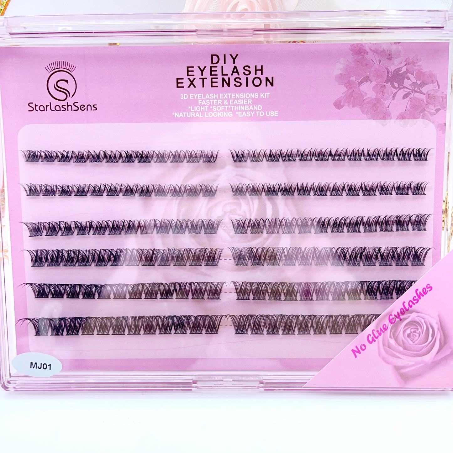 MG01 Self-adhesive Cluster Lashes (8mm-16mm mixed) D curl