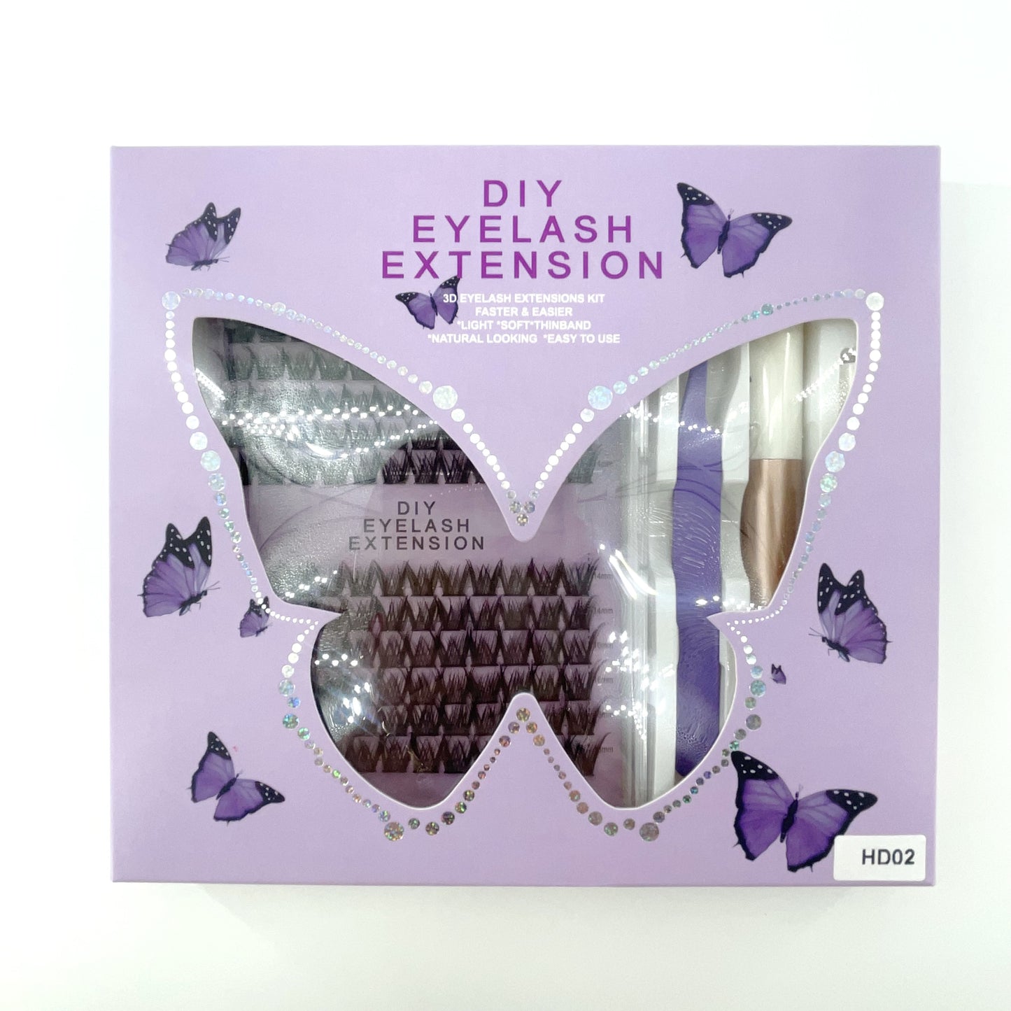 HD02 DIY Cluster Lashes (8mm-16mm mixed) D curl