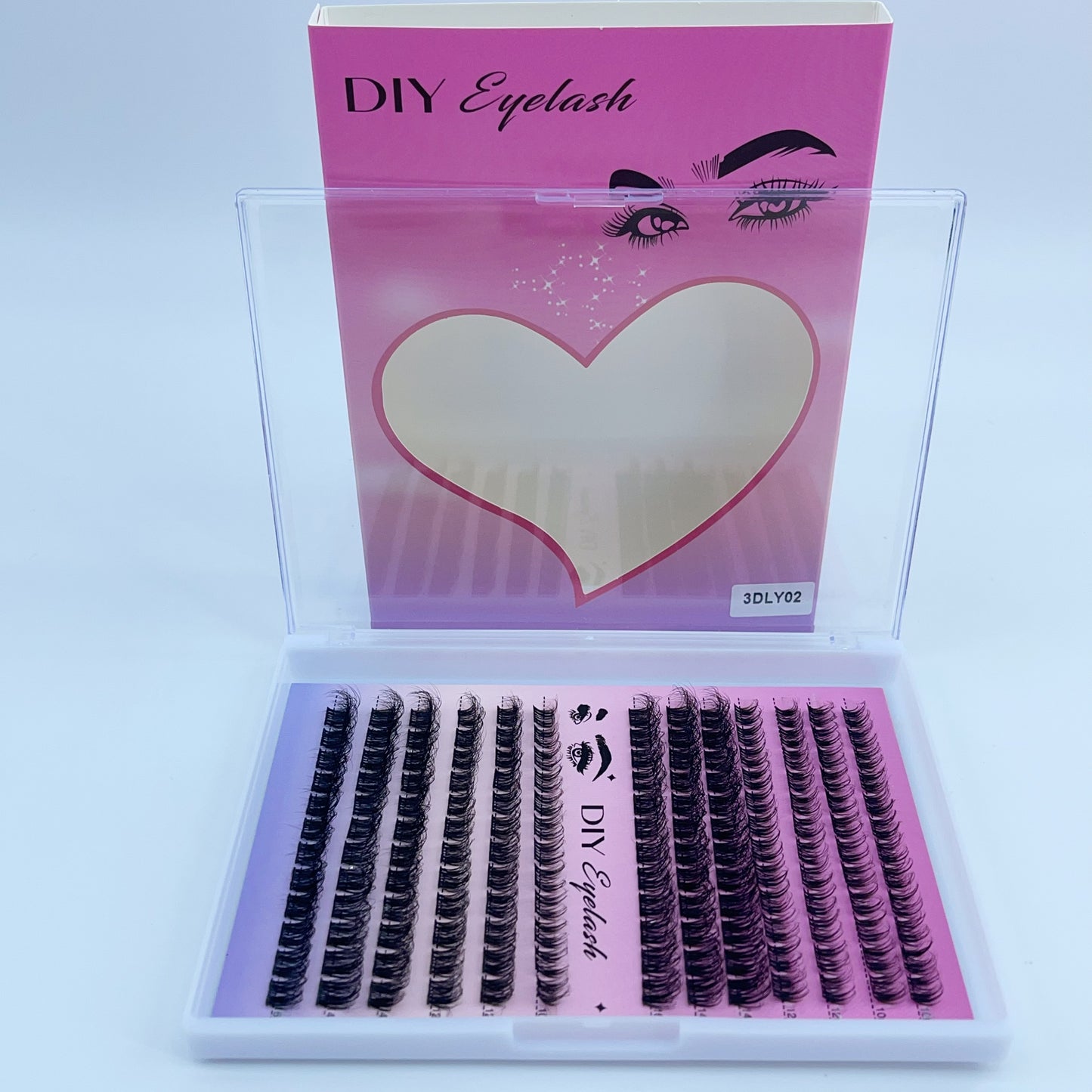 3DLY02 DIY Cluster Lashes (8mm-16mm mixed) D curl