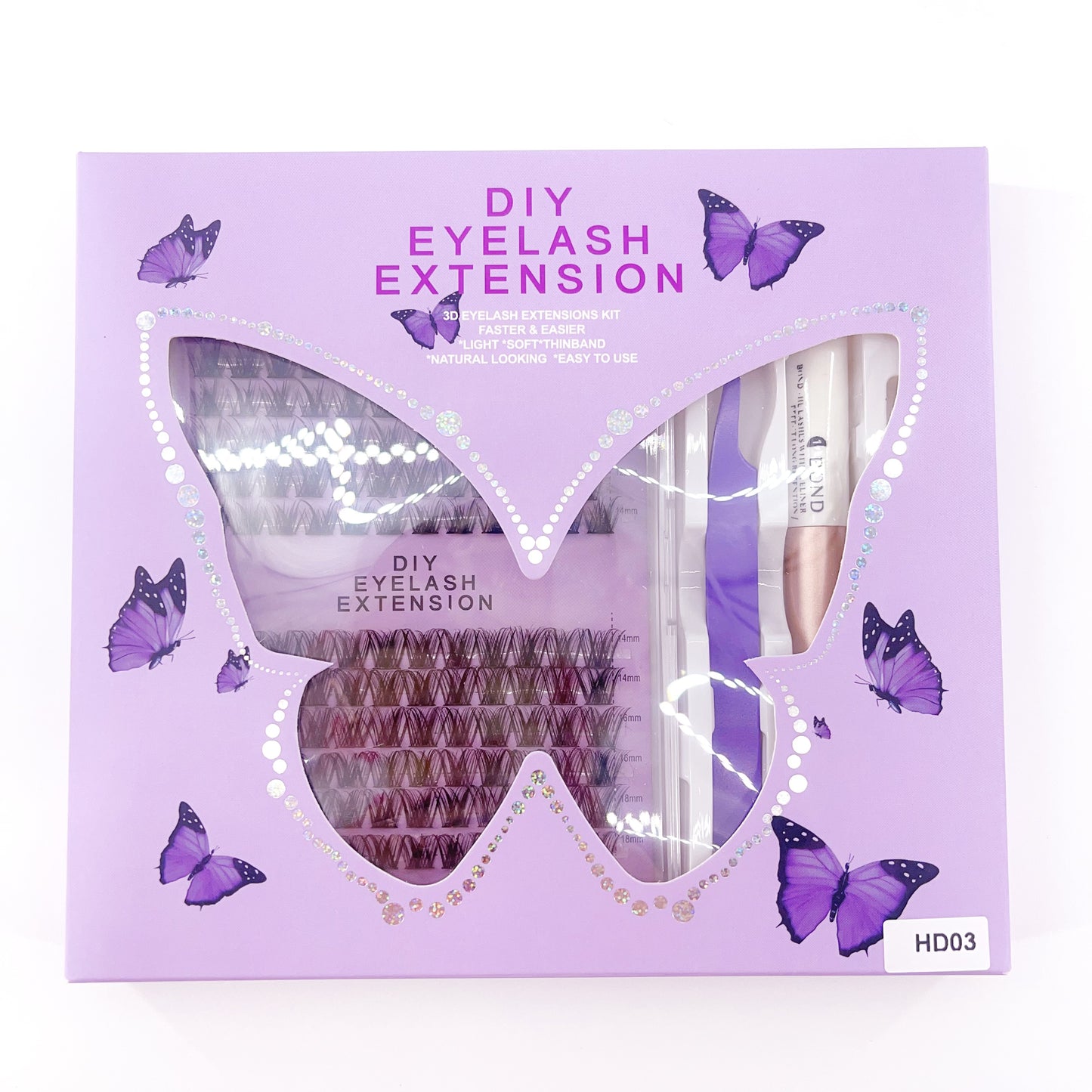 HD03 DIY Cluster Lashes (8mm-16mm mixed) D curl