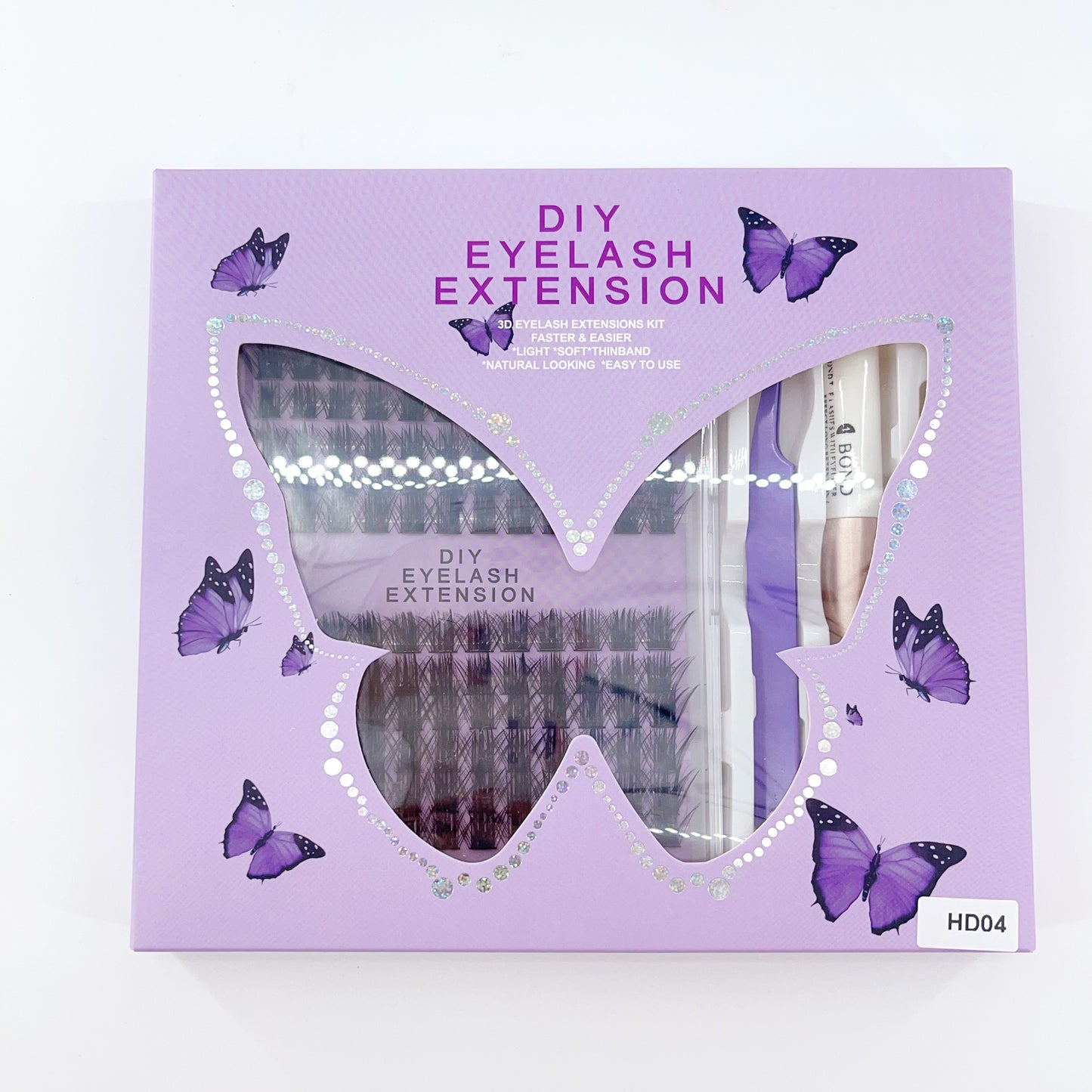 HD04 DIY Cluster Lashes (8mm-16mm mixed) D curl