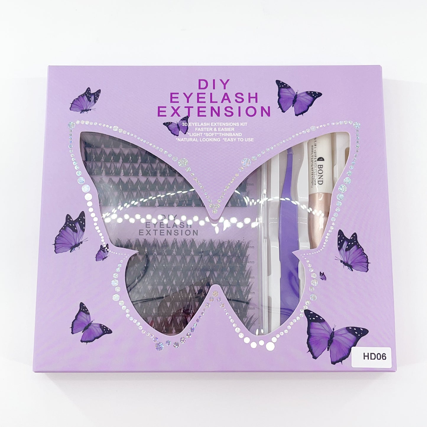 HD06 DIY Cluster Lashes (8mm-16mm mixed) D curl