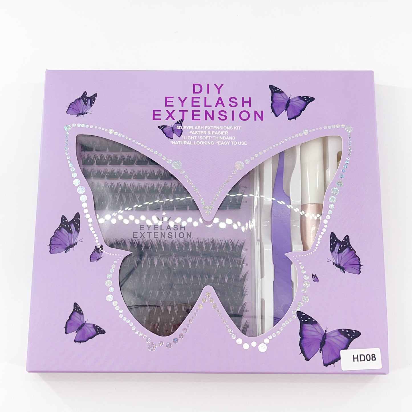 HD08 DIY Cluster Lashes (8mm-16mm mixed) D curl