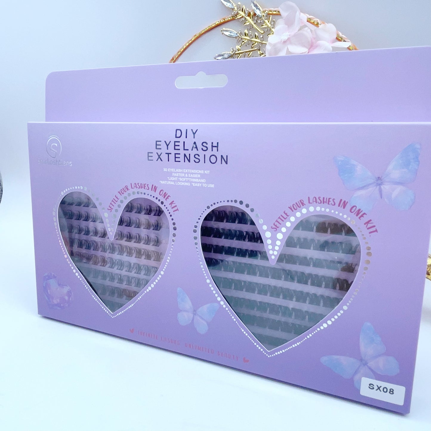 SX08 DIY Cluster Lashes (8mm-16mm mixed) D curl