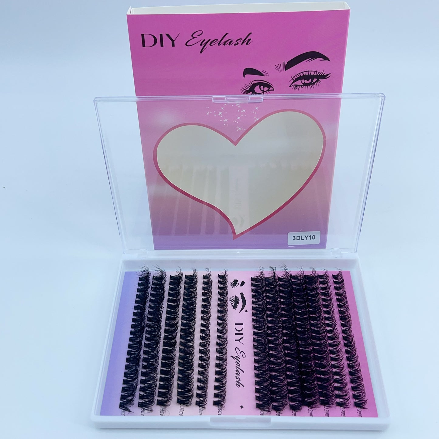 3DLY10 DIY Cluster Lashes (8mm-16mm mixed) D curl