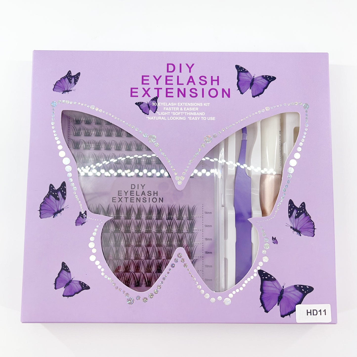 HD11 DIY Cluster Lashes (8mm-16mm mixed) D curl