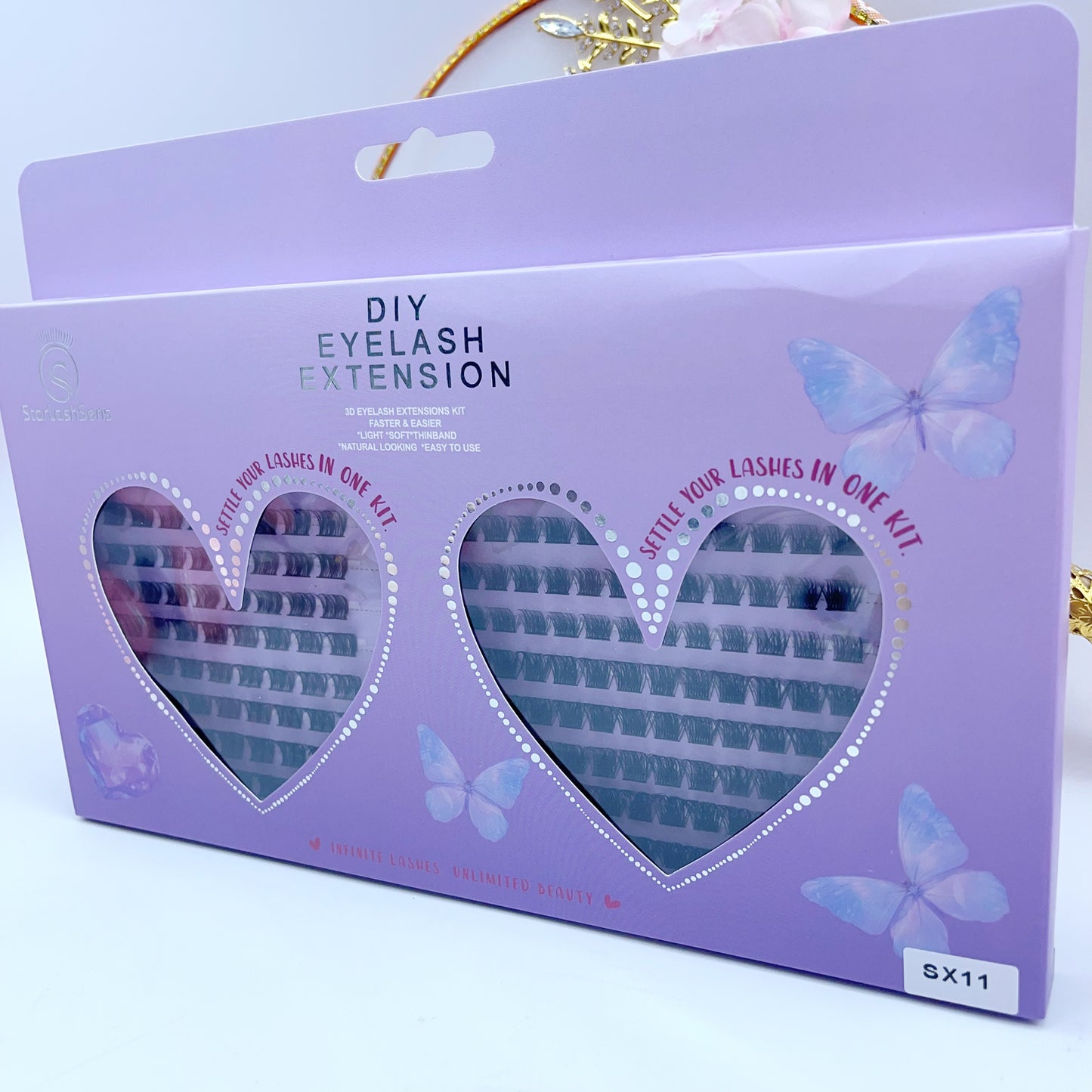 SX11 DIY Cluster Lashes (8mm-16mm mixed) D curl