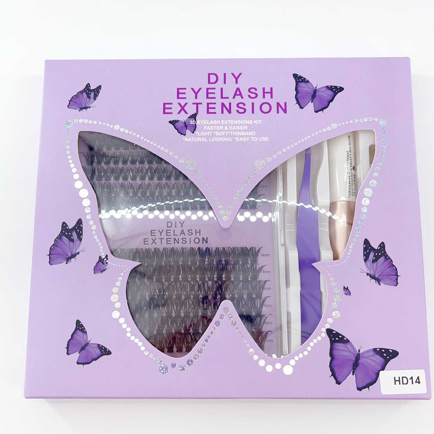 HD14 DIY Cluster Lashes (8mm-16mm mixed) D curl