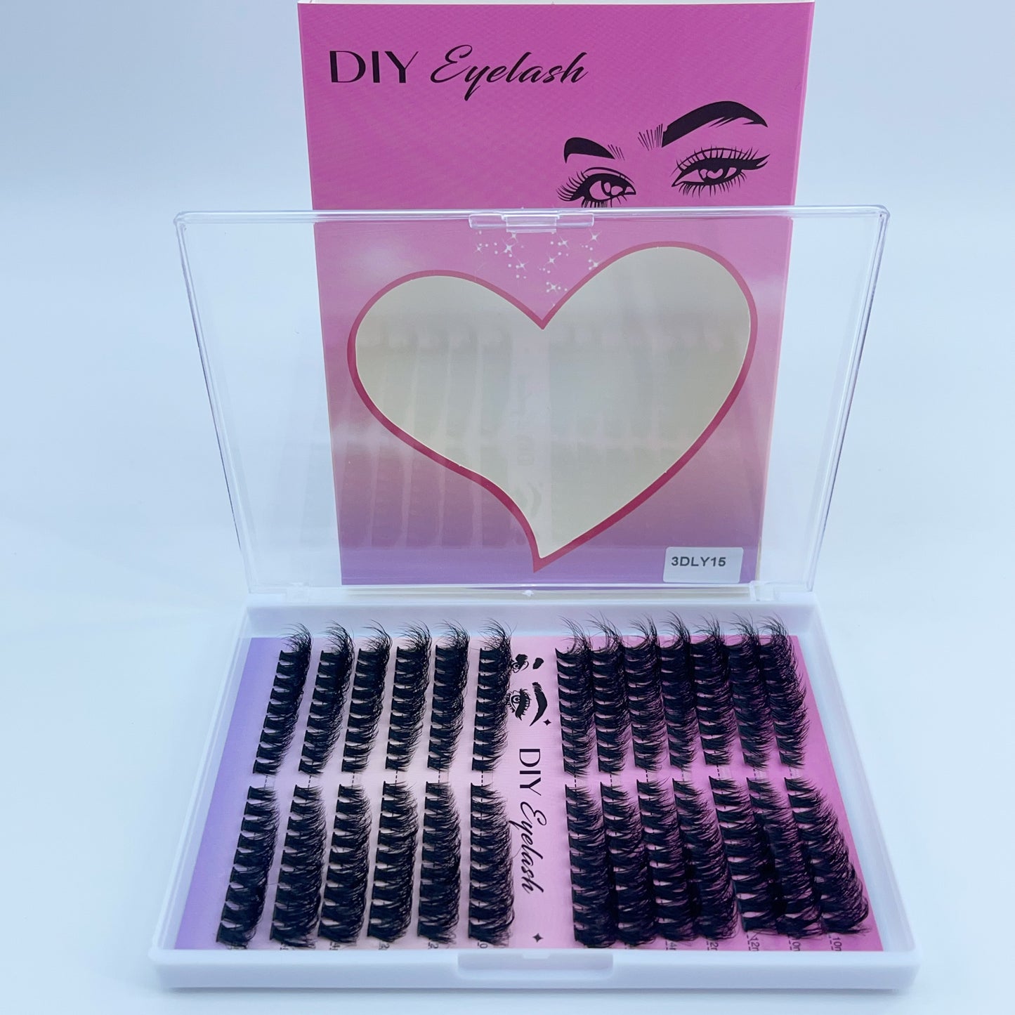 3DLY15 DIY Cluster Lashes (8mm-16mm mixed) D curl