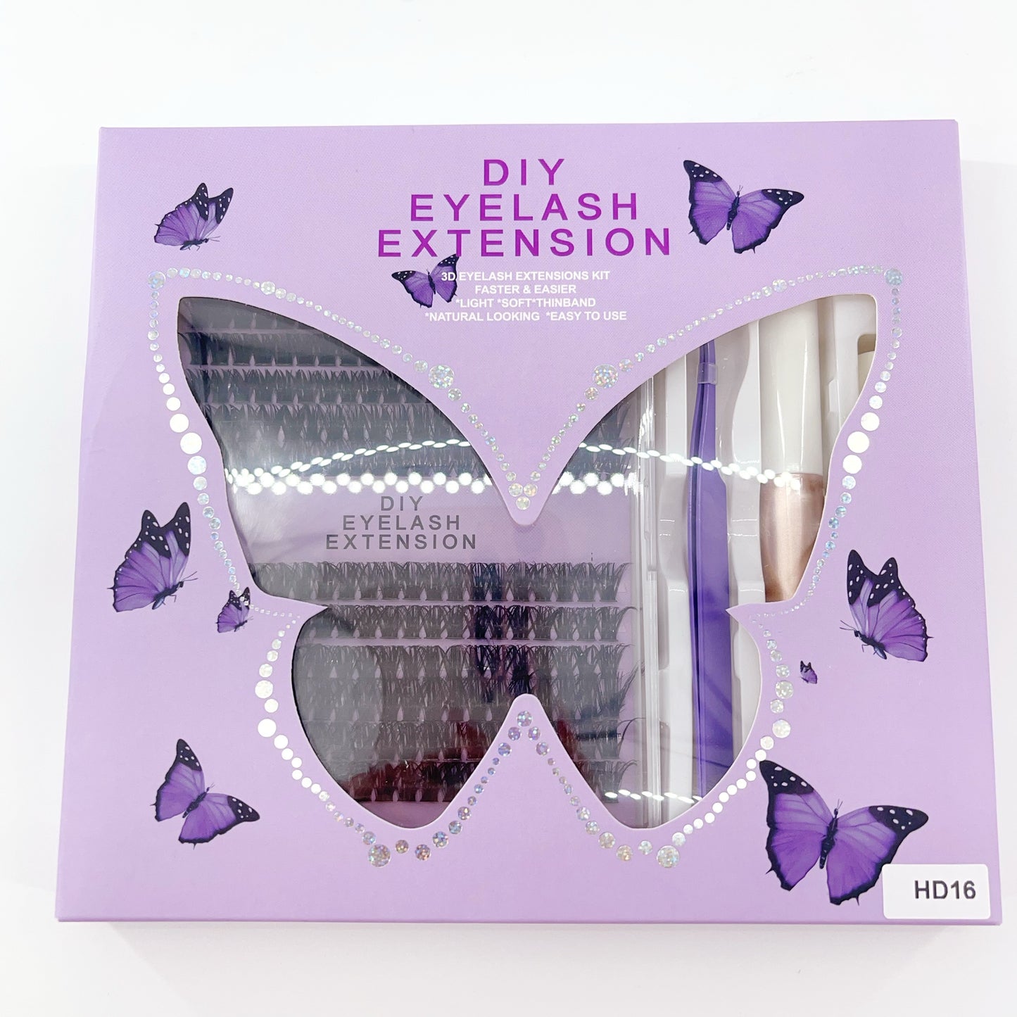 HD16 DIY Cluster Lashes (8mm-16mm mixed) D curl