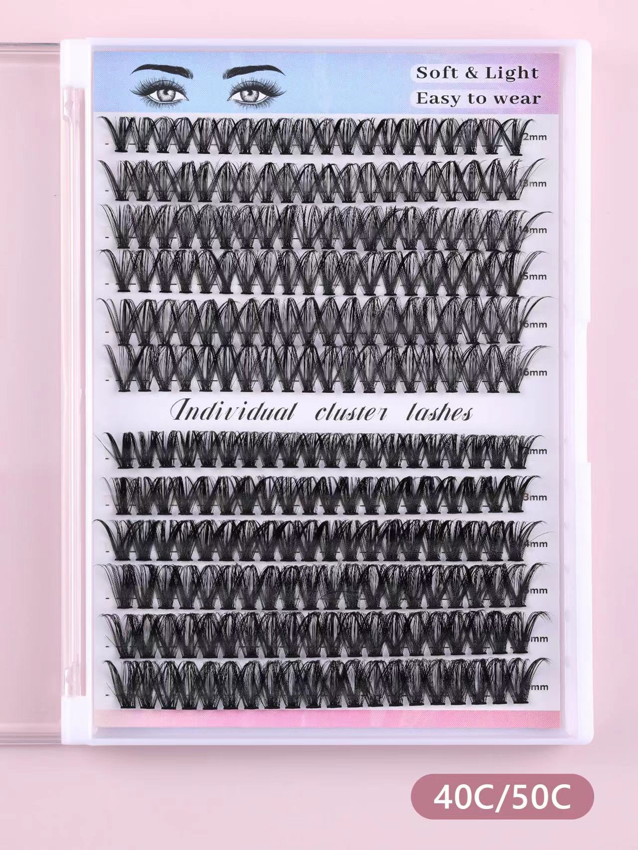 Extensiones de pestañas caseras 40C/50C