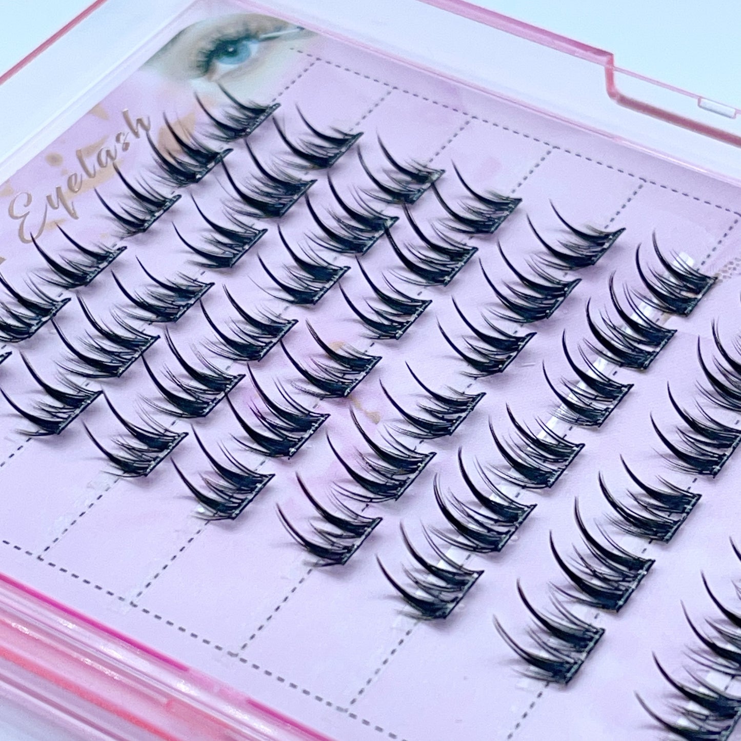 FS01 Self-adhesive Cluster Lashes (8mm-16mm mixed) D curl