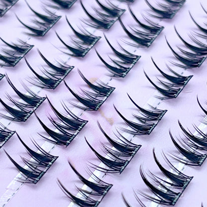 FS01 Self-adhesive Cluster Lashes (8mm-16mm mixed) D curl