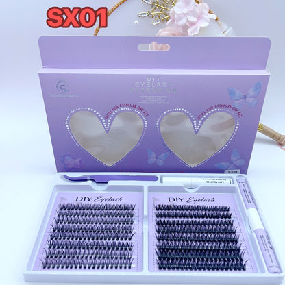SX01 DIY Cluster Lashes (8mm-16mm mixed) D curl