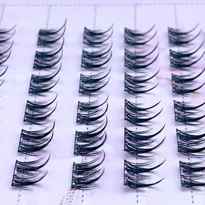 FS01 Self-adhesive Cluster Lashes (8mm-16mm mixed) D curl