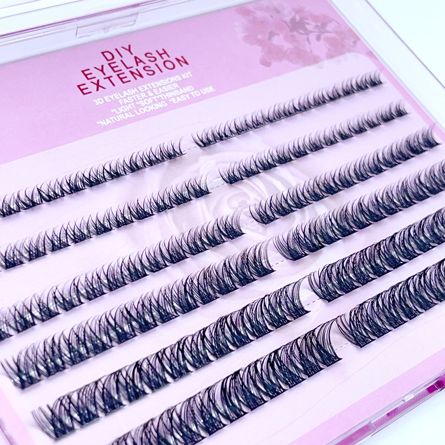 MG01 Self-adhesive Cluster Lashes (8mm-16mm mixed) D curl