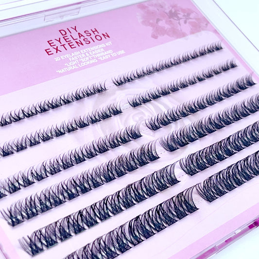 MG01 Self-adhesive Cluster Lashes (8mm-16mm mixed) D curl