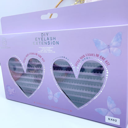 SX02 DIY Cluster Lashes (8mm-16mm mixed) D curl