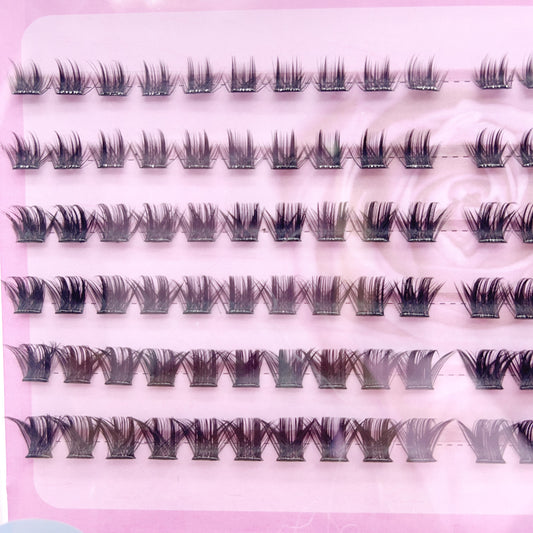 MG02 Self-adhesive Cluster Lashes (8mm-16mm mixed) D curl