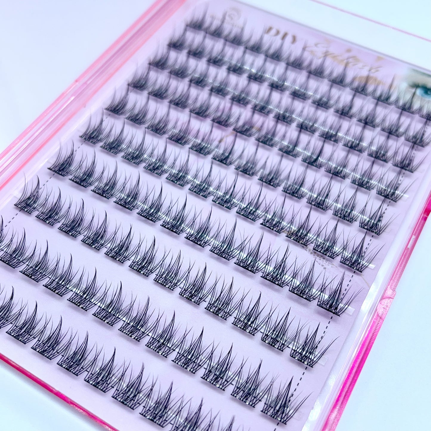 FS02 Self-adhesive Cluster Lashes (8mm-16mm mixed) D curl