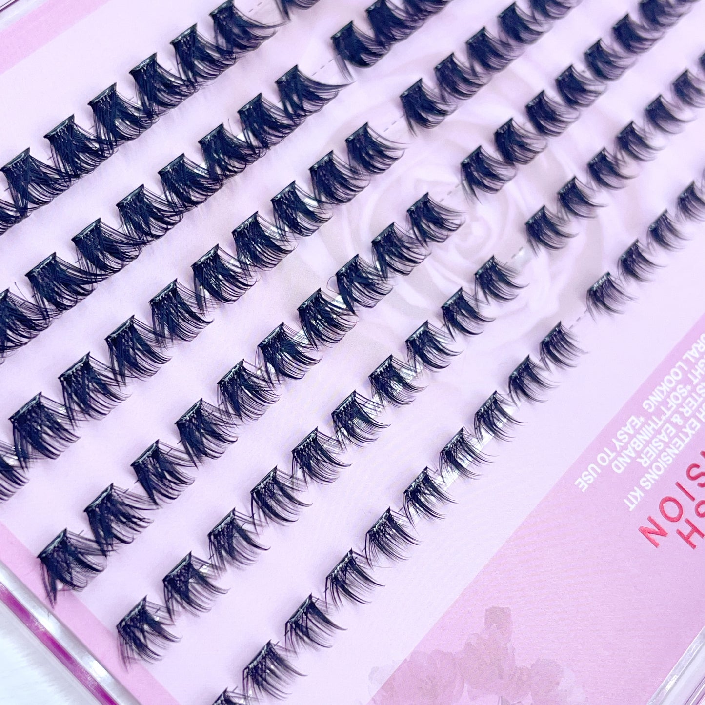 MG02 Self-adhesive Cluster Lashes (8mm-16mm mixed) D curl