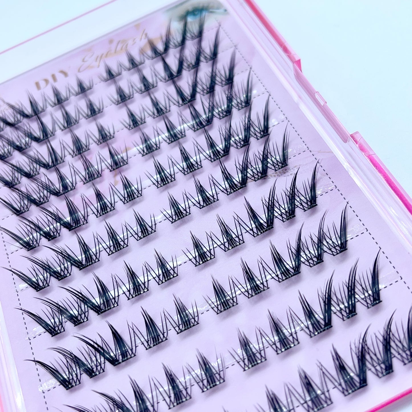 FS03 Self-adhesive Cluster Lashes (8mm-16mm mixed) D curl