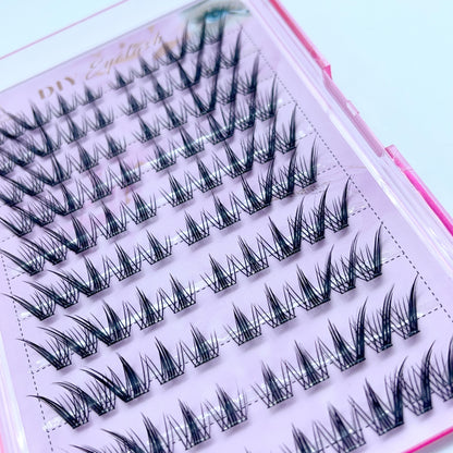 FS03 Self-adhesive Cluster Lashes (8mm-16mm mixed) D curl