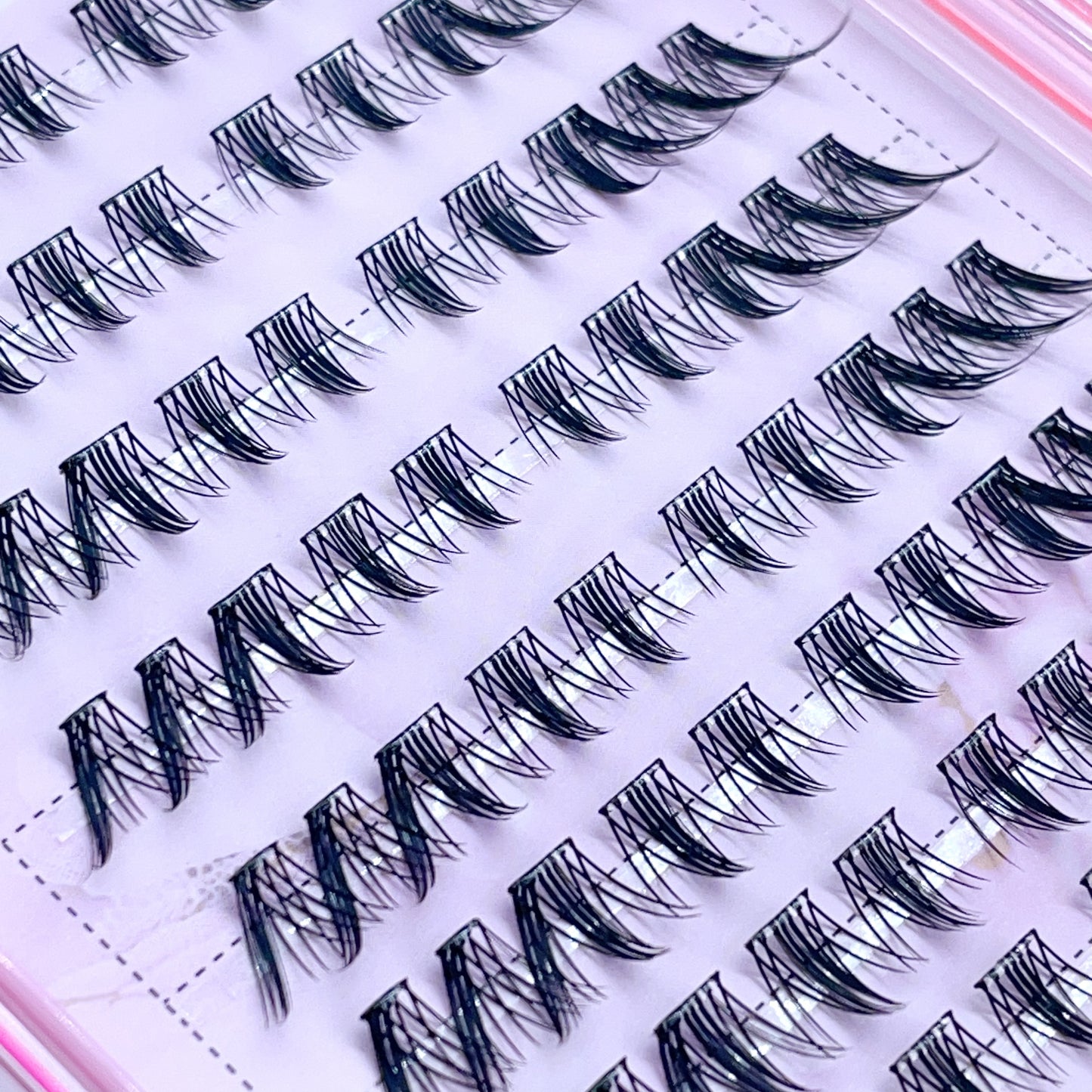 FS03 Self-adhesive Cluster Lashes (8mm-16mm mixed) D curl