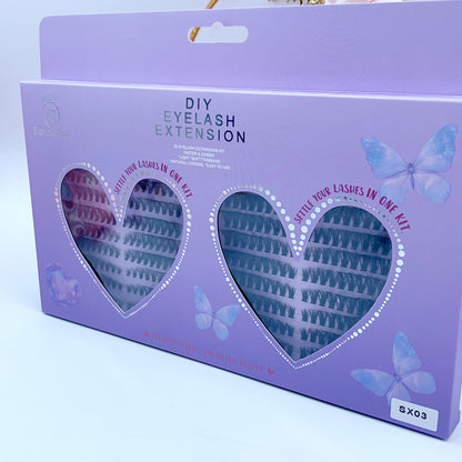 SX03 DIY Cluster Lashes (8mm-16mm mixed) D curl