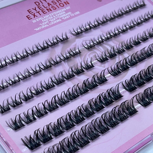 MG03 Self-adhesive Cluster Lashes (8mm-16mm mixed) D curl