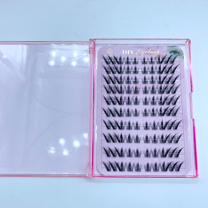 FS03 Self-adhesive Cluster Lashes (8mm-16mm mixed) D curl