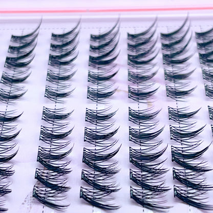 FS03 Self-adhesive Cluster Lashes (8mm-16mm mixed) D curl