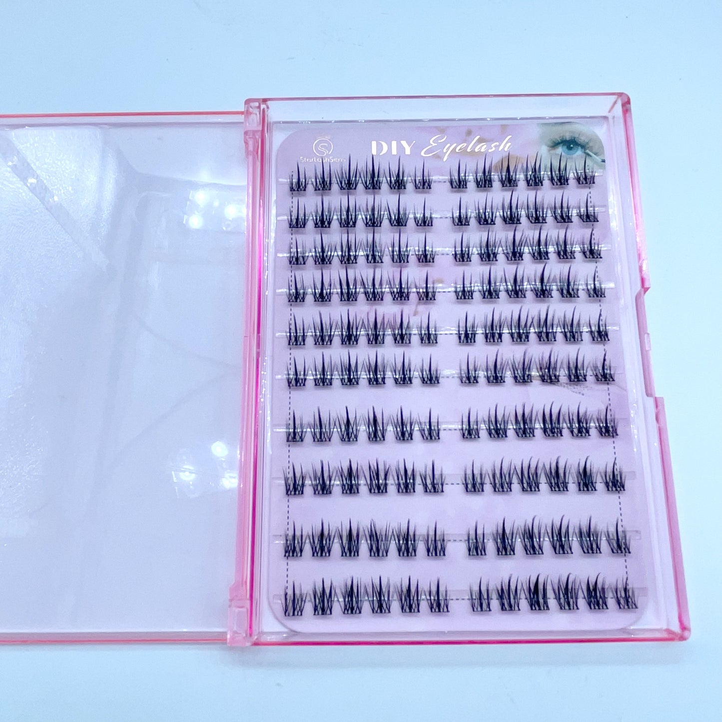 FS04 Self-adhesive Cluster Lashes (8mm-16mm mixed) D curl