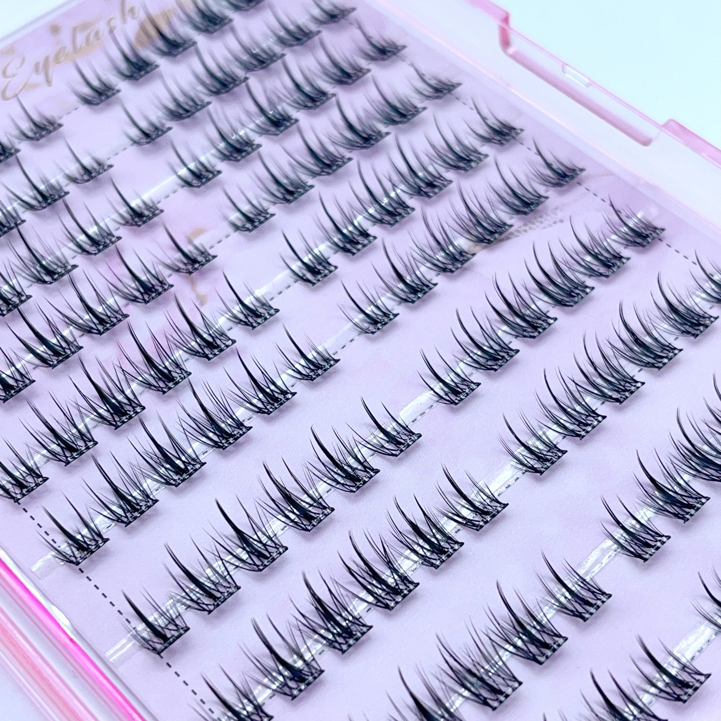 FS04 Self-adhesive Cluster Lashes (8mm-16mm mixed) D curl