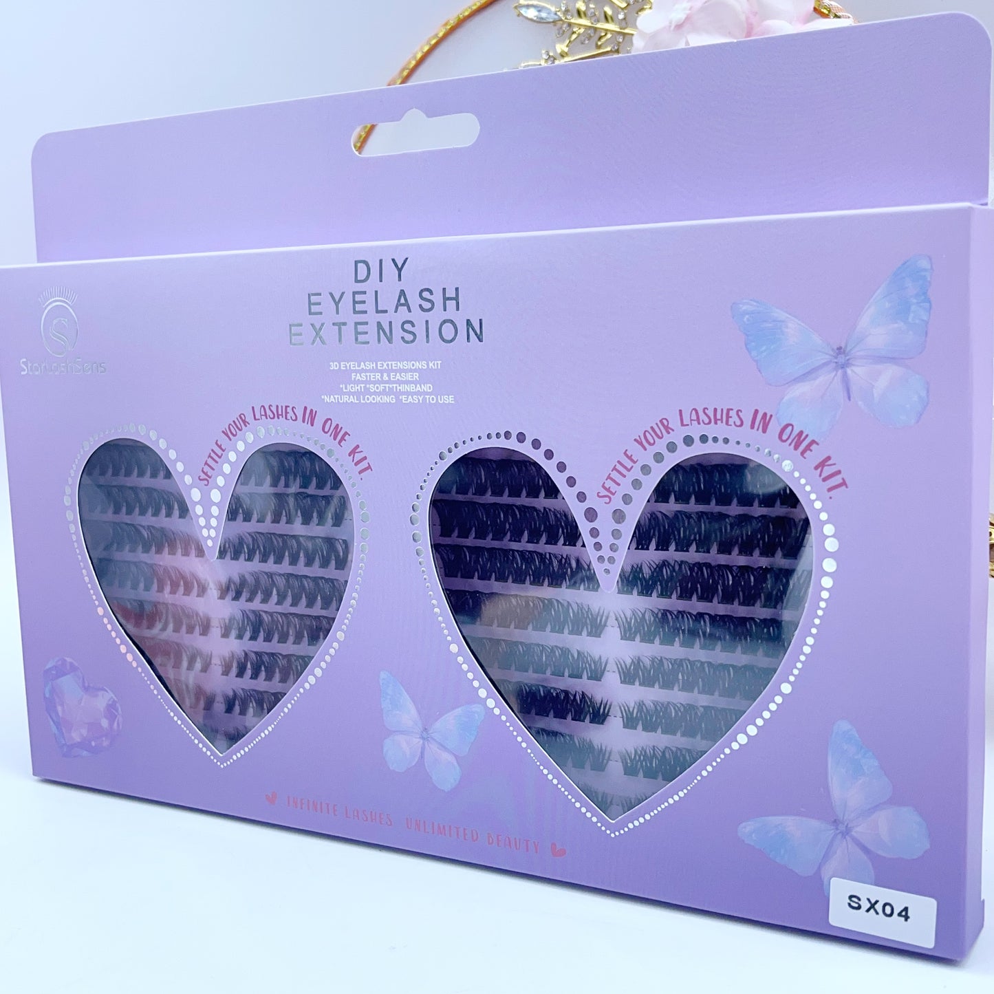 SX04 DIY Cluster Lashes (8mm-16mm mixed) D curl