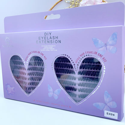 SX04 DIY Cluster Lashes (8mm-16mm mixed) D curl