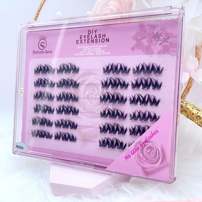 MG04 Self-adhesive Cluster Lashes (8mm-16mm mixed) D curl