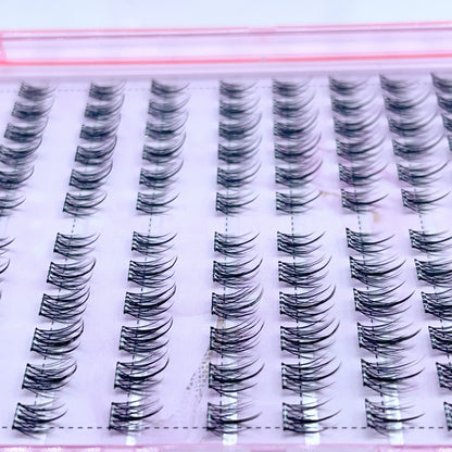 FS04 Self-adhesive Cluster Lashes (8mm-16mm mixed) D curl
