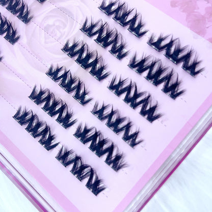 MG04 Self-adhesive Cluster Lashes (8mm-16mm mixed) D curl