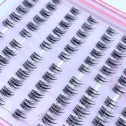 FS04 Self-adhesive Cluster Lashes (8mm-16mm mixed) D curl