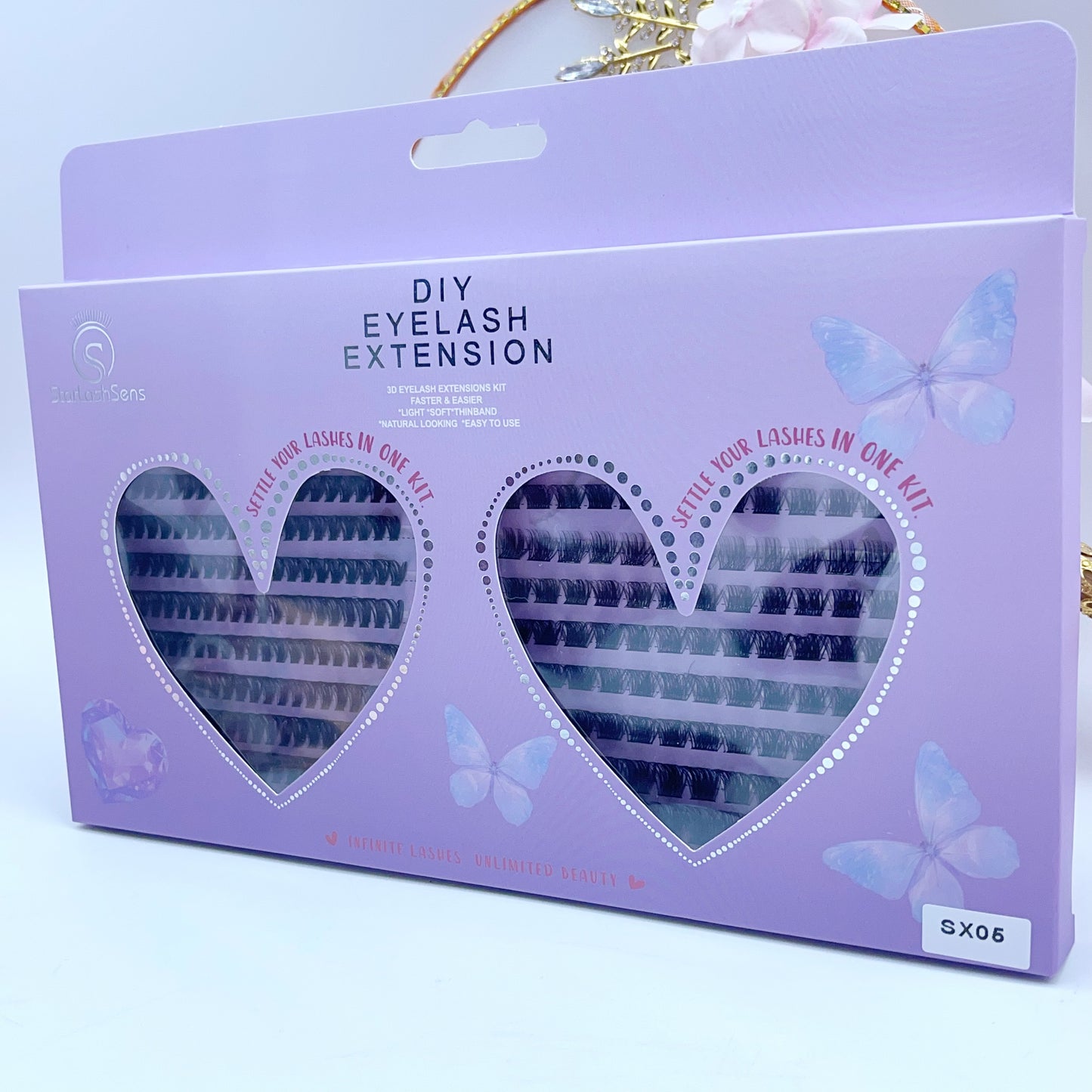 SX05 DIY Cluster Lashes (8mm-16mm mixed) D curl