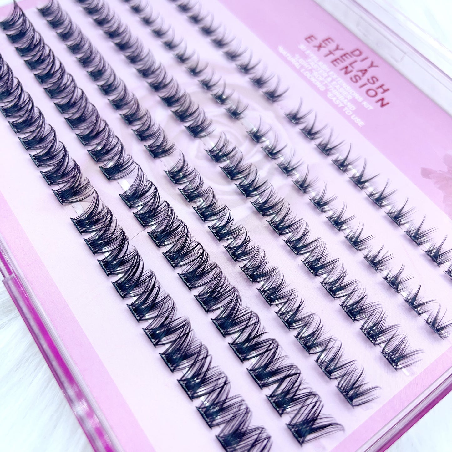 MG06 Self-adhesive Cluster Lashes (8mm-16mm mixed) D curl