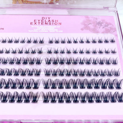 MG06 Self-adhesive Cluster Lashes (8mm-16mm mixed) D curl