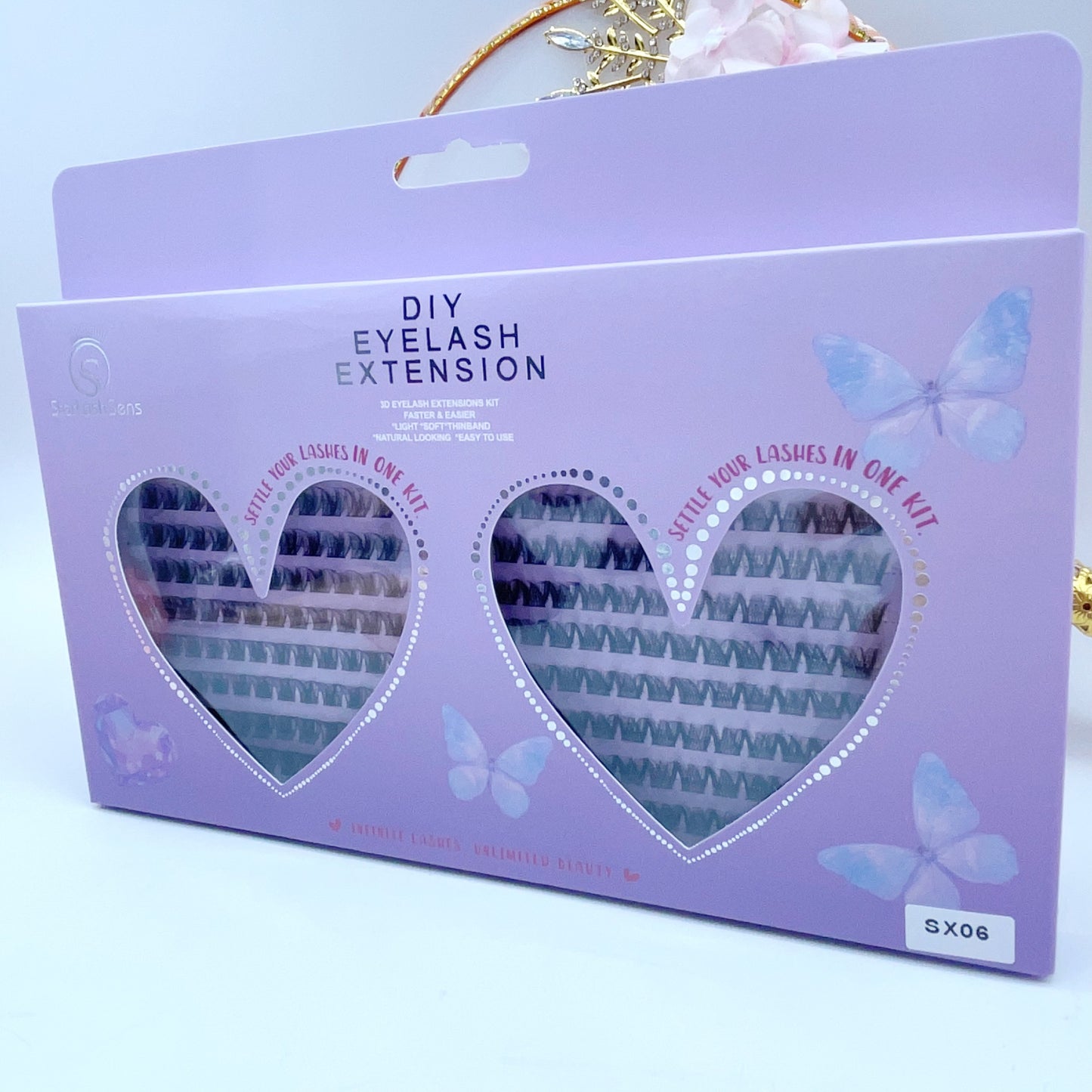 SX06 DIY Cluster Lashes (8mm-16mm mixed) D curl