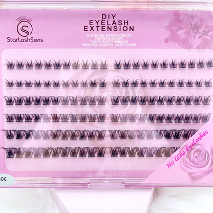 MG06 Self-adhesive Cluster Lashes (8mm-16mm mixed) D curl