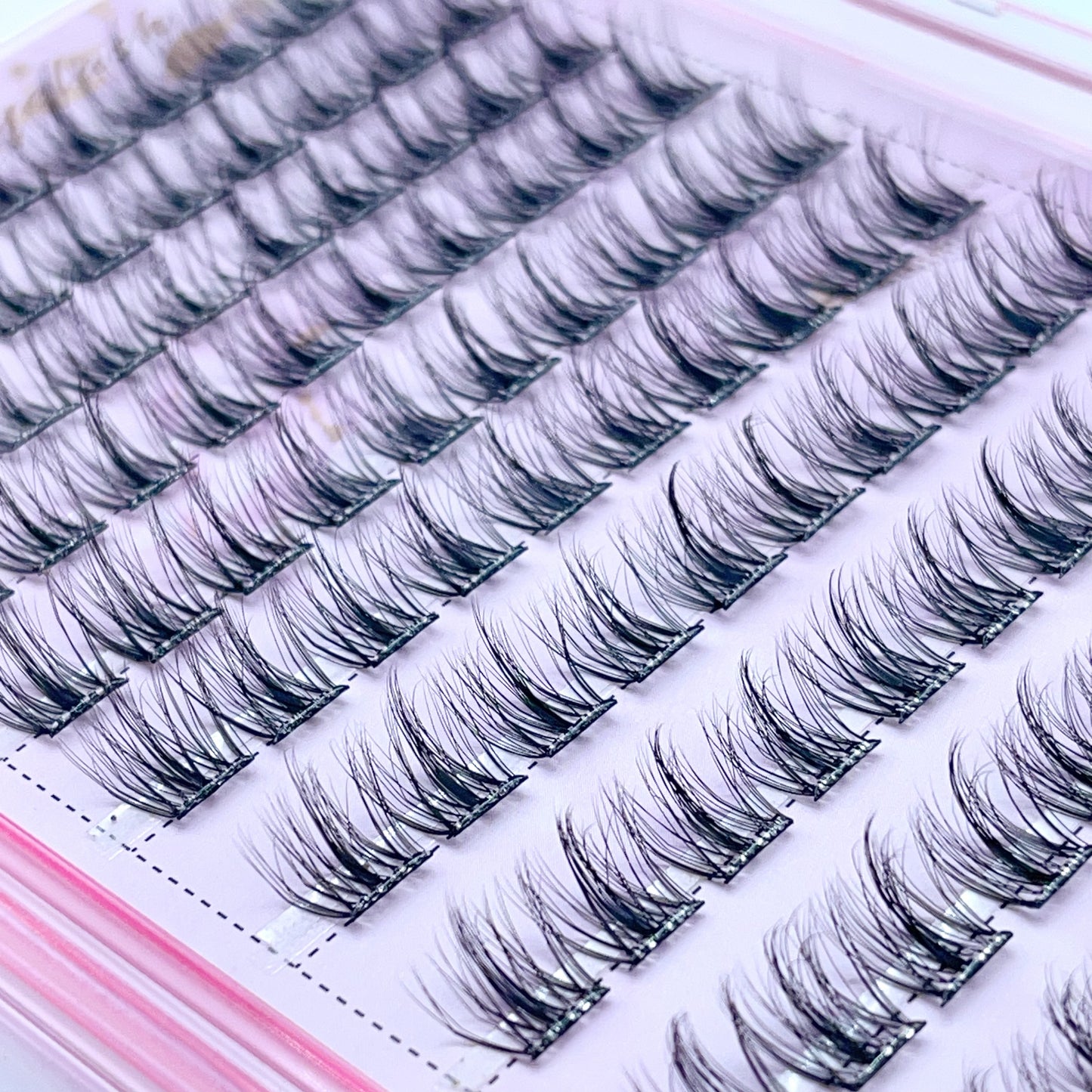 FS07 Self-adhesive Cluster Lashes (8mm-16mm mixed) D curl