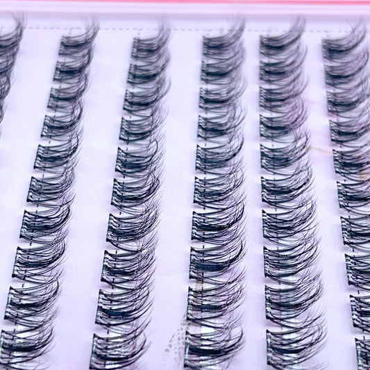 FS07 Self-adhesive Cluster Lashes (8mm-16mm mixed) D curl