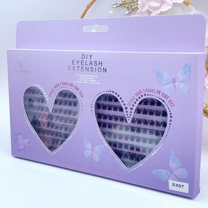 SX07 DIY Cluster Lashes (8mm-16mm mixed) D curl