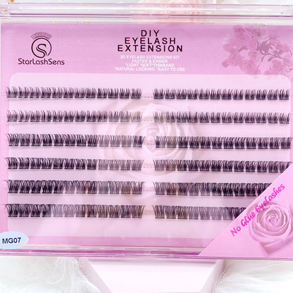 MG07 Self-adhesive Cluster Lashes (8mm-16mm mixed) D curl