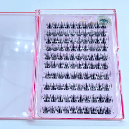 FS07 Self-adhesive Cluster Lashes (8mm-16mm mixed) D curl